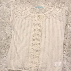 Cute cream crotchet top